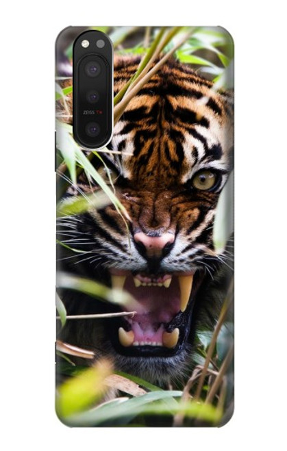 S3838 Barking Bengal Tiger Hülle Schutzhülle Taschen für Sony Xperia 5 II