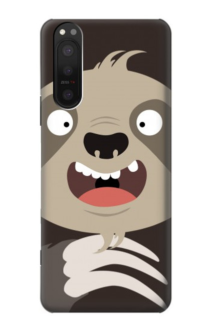 S3855 Sloth Face Cartoon Hülle Schutzhülle Taschen für Sony Xperia 5 II