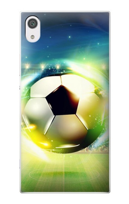 S3844 Glowing Football Soccer Ball Hülle Schutzhülle Taschen für Sony Xperia XA1