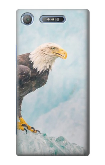S3843 Bald Eagle On Ice Hülle Schutzhülle Taschen für Sony Xperia XZ1
