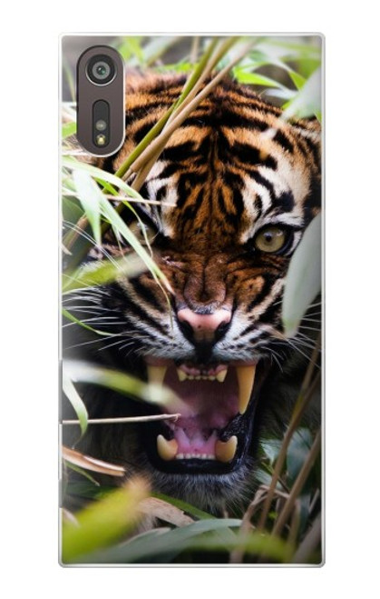 S3838 Barking Bengal Tiger Hülle Schutzhülle Taschen für Sony Xperia XZ