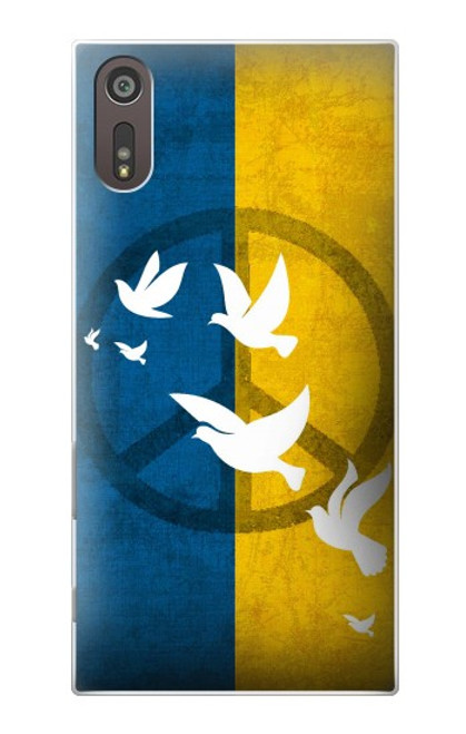 S3857 Peace Dove Ukraine Flag Hülle Schutzhülle Taschen für Sony Xperia XZ