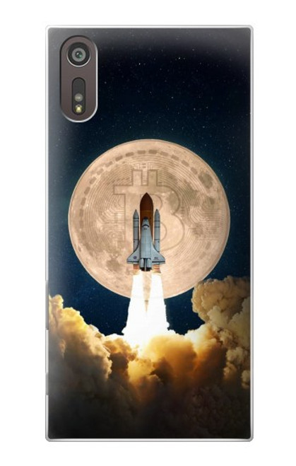 S3859 Bitcoin to the Moon Hülle Schutzhülle Taschen für Sony Xperia XZ