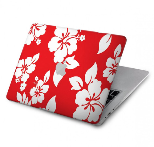 S1949 Hawaiian Hibiscus Pattern Hülle Schutzhülle Taschen für MacBook Pro 14 M1-M5 A2442,A2779,A2992,A2918,A3112,A3185,A3401,A3434,A3112