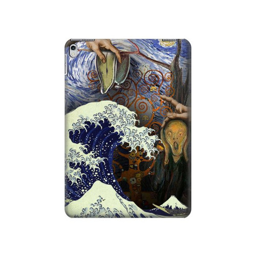 S3851 World of Art Van Gogh Hokusai Da Vinci Hülle Schutzhülle Taschen für iPad Air 2, iPad 9.7 (2017,2018), iPad 6, iPad 5