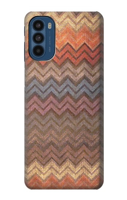 S3752 Zigzag Fabric Pattern Graphic Printed Hülle Schutzhülle Taschen für Motorola Moto G41