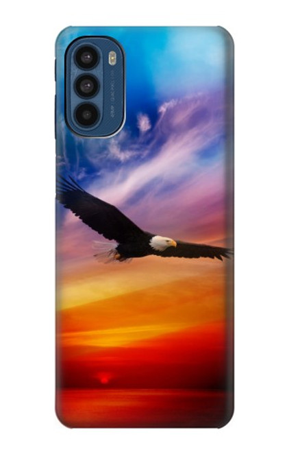 S3841 Bald Eagle Flying Colorful Sky Hülle Schutzhülle Taschen für Motorola Moto G41