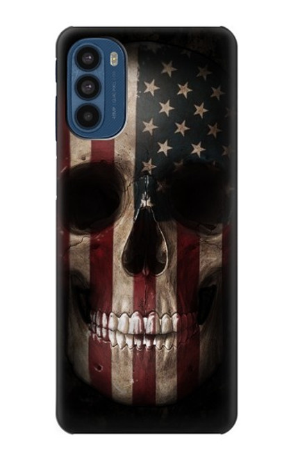 S3850 American Flag Skull Hülle Schutzhülle Taschen für Motorola Moto G41