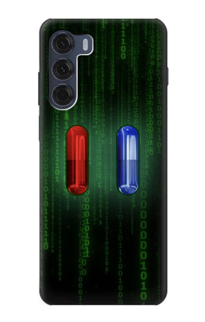 S3816 Red Pill Blue Pill Capsule Hülle Schutzhülle Taschen für Motorola Moto G200 5G