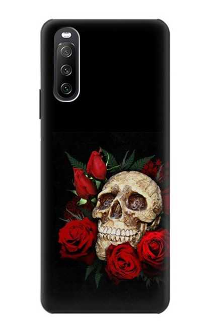 S3753 Dark Gothic Goth Skull Roses Hülle Schutzhülle Taschen für Sony Xperia 10 III Lite