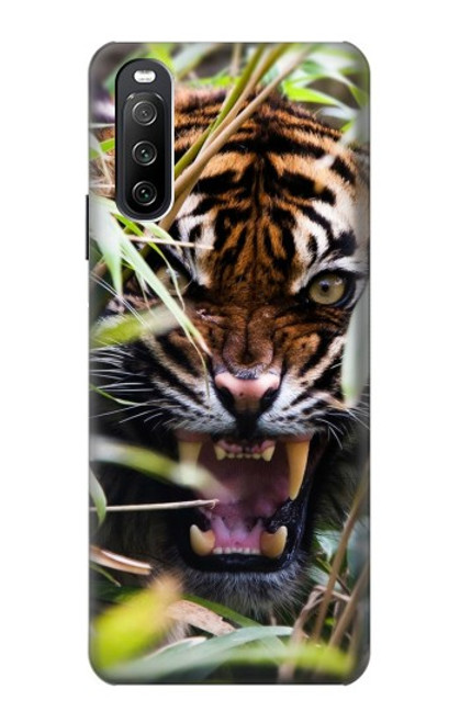 S3838 Barking Bengal Tiger Hülle Schutzhülle Taschen für Sony Xperia 10 III Lite