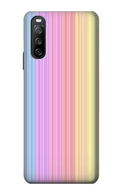 S3849 Colorful Vertical Colors Hülle Schutzhülle Taschen für Sony Xperia 10 III Lite
