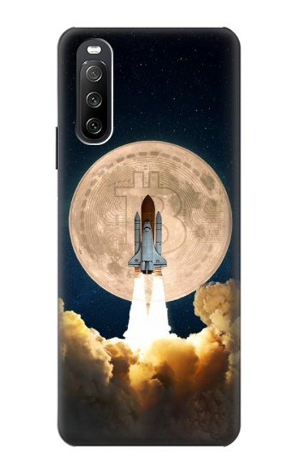 S3859 Bitcoin to the Moon Hülle Schutzhülle Taschen für Sony Xperia 10 III Lite