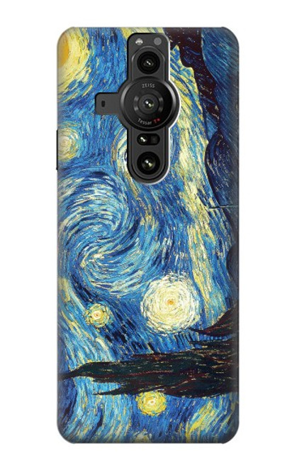 S0213 Van Gogh Starry Nights Hülle Schutzhülle Taschen für Sony Xperia Pro-I