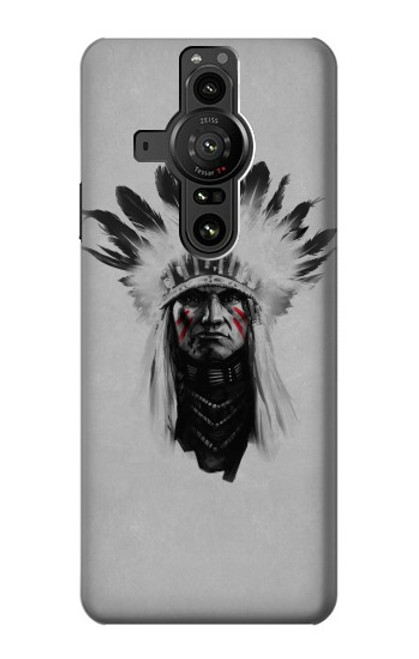 S0451 Indian Chief Hülle Schutzhülle Taschen für Sony Xperia Pro-I