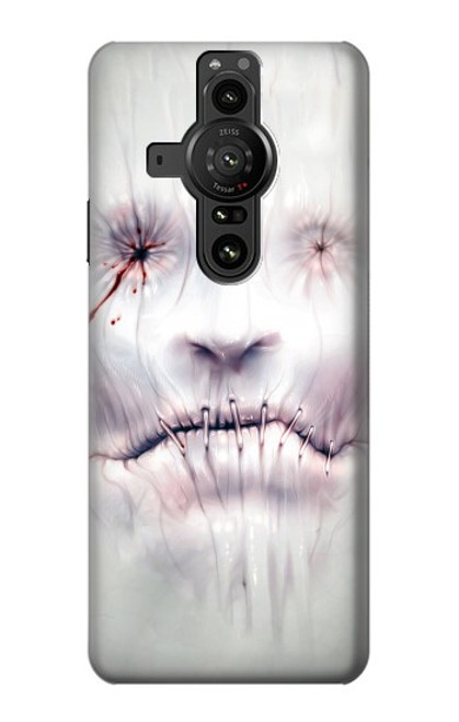 S0884 Horror Face Hülle Schutzhülle Taschen für Sony Xperia Pro-I