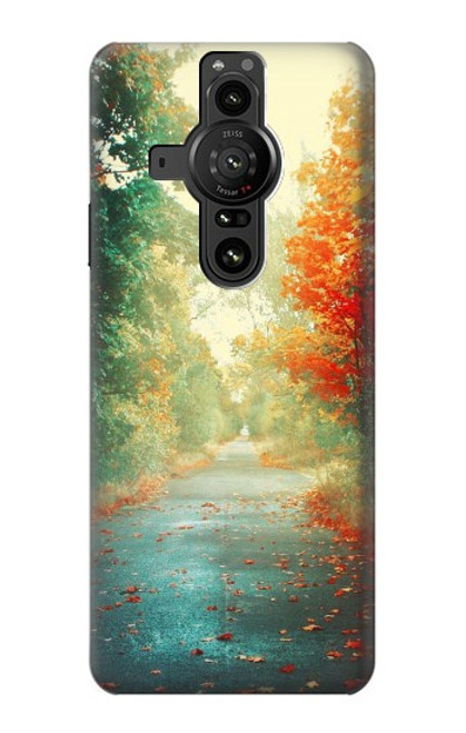 S0913 Road Through The Woods Hülle Schutzhülle Taschen für Sony Xperia Pro-I