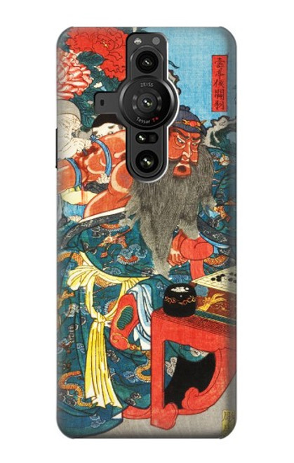 S1826 Utagawa Kuniyoshi Guan Yu Hülle Schutzhülle Taschen für Sony Xperia Pro-I