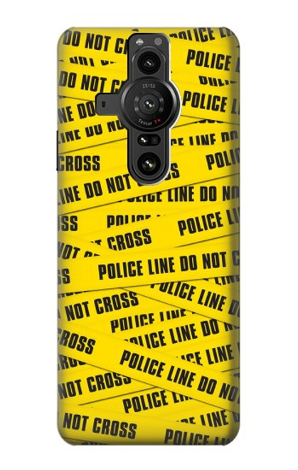 S2088 Police Line Do Not Cross Hülle Schutzhülle Taschen für Sony Xperia Pro-I