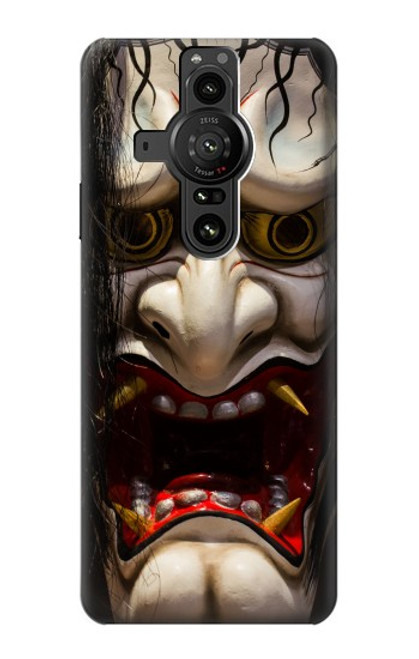 S2112 Hannya Demon Mask Hülle Schutzhülle Taschen für Sony Xperia Pro-I
