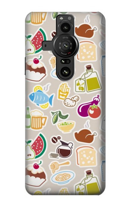 S2321 Food and Drink Seamless Hülle Schutzhülle Taschen für Sony Xperia Pro-I