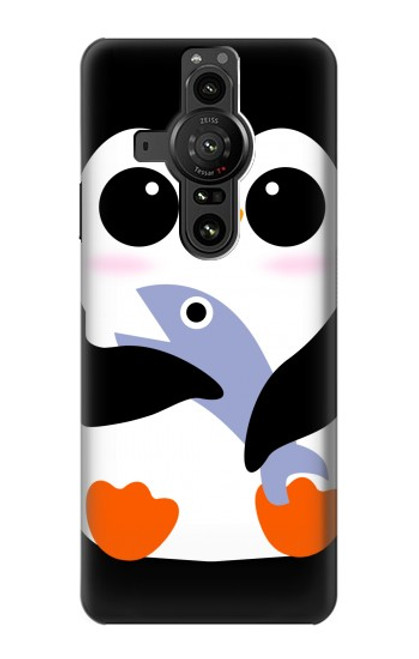 S2631 Cute Baby Penguin Hülle Schutzhülle Taschen für Sony Xperia Pro-I