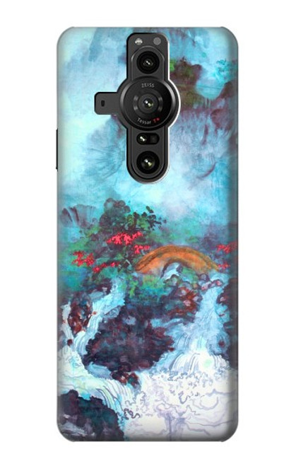 S2724 White Dragon Pool Lui Haisu Hülle Schutzhülle Taschen für Sony Xperia Pro-I