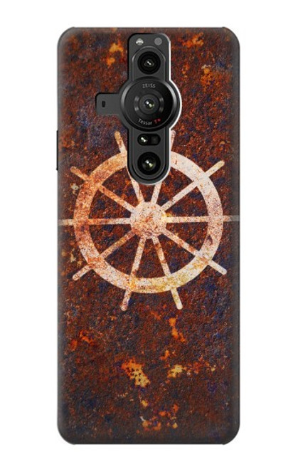 S2766 Ship Wheel Rusty Texture Hülle Schutzhülle Taschen für Sony Xperia Pro-I