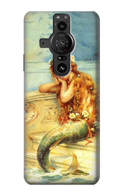 S3184 Little Mermaid Painting Hülle Schutzhülle Taschen für Sony Xperia Pro-I