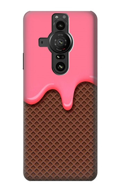 S3754 Strawberry Ice Cream Cone Hülle Schutzhülle Taschen für Sony Xperia Pro-I