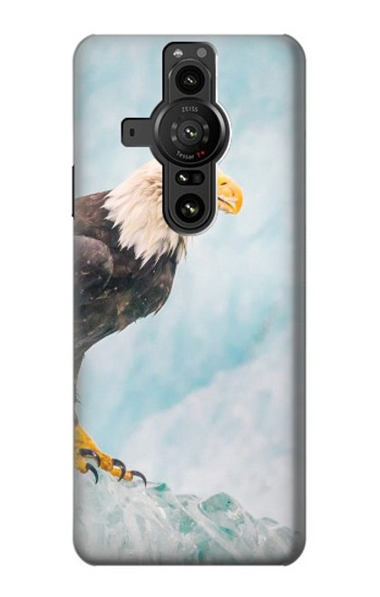 S3843 Bald Eagle On Ice Hülle Schutzhülle Taschen für Sony Xperia Pro-I