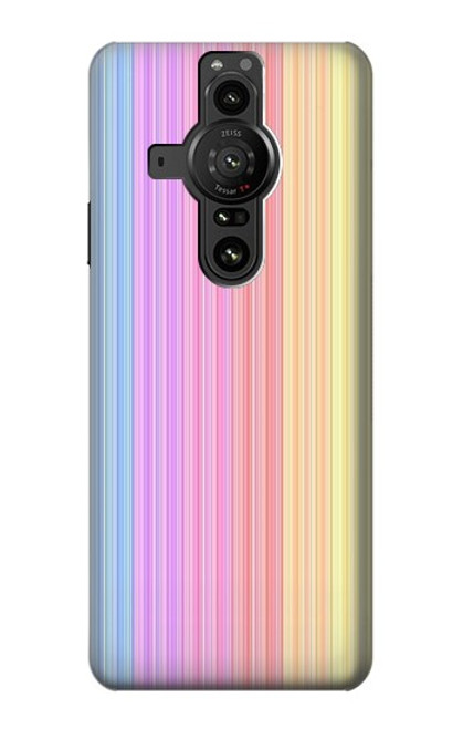 S3849 Colorful Vertical Colors Hülle Schutzhülle Taschen für Sony Xperia Pro-I