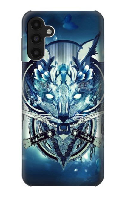 S1135 Wolf with knives Rock Hülle Schutzhülle Taschen für Samsung Galaxy A13 4G