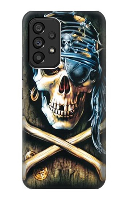 S0151 Pirate Skull Punk Rock Hülle Schutzhülle Taschen für Samsung Galaxy A53 5G