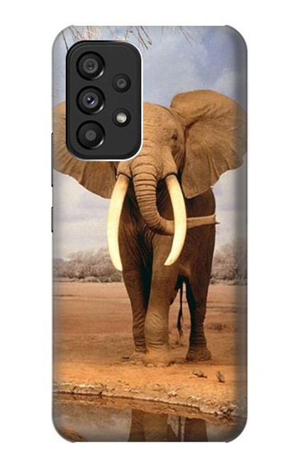 S0310 African Elephant Hülle Schutzhülle Taschen für Samsung Galaxy A53 5G