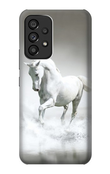 S0932 White Horse Hülle Schutzhülle Taschen für Samsung Galaxy A53 5G