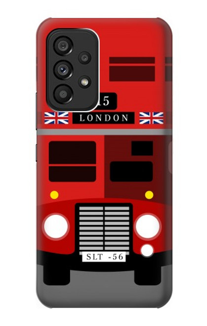 S2058 England British Double Decker Bus Hülle Schutzhülle Taschen für Samsung Galaxy A53 5G