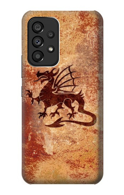 S2485 Dragon Metal Texture Graphic Printed Hülle Schutzhülle Taschen für Samsung Galaxy A53 5G