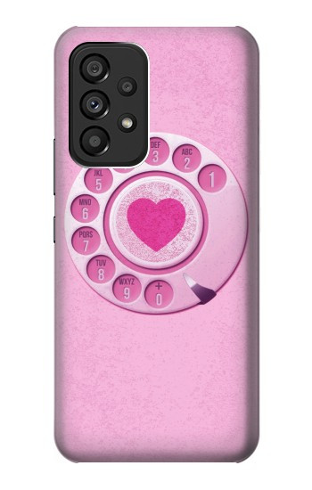 S2847 Pink Retro Rotary Phone Hülle Schutzhülle Taschen für Samsung Galaxy A53 5G