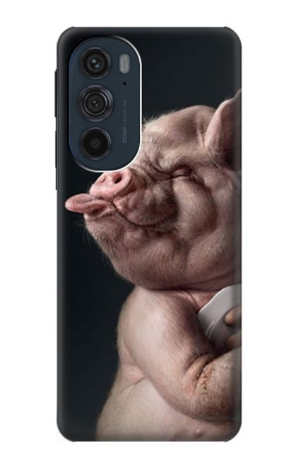 S1273 Crazy Pig Hülle Schutzhülle Taschen für Motorola Edge 30 Pro