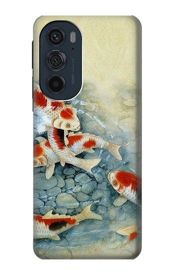 S1654 Koi Carp Fish Art Painting Hülle Schutzhülle Taschen für Motorola Edge 30 Pro