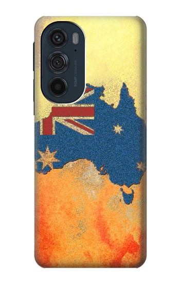 S2494 Australia Flag Map Rock Texture Hülle Schutzhülle Taschen für Motorola Edge 30 Pro