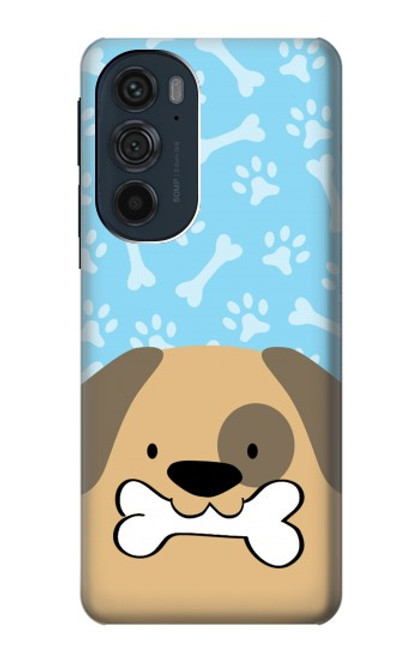 S2669 Cute Dog Paws Bones Cartoon Hülle Schutzhülle Taschen für Motorola Edge 30 Pro