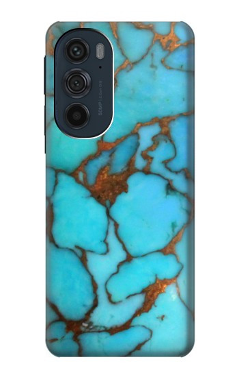 S2685 Aqua Turquoise Gemstone Graphic Printed Hülle Schutzhülle Taschen für Motorola Edge 30 Pro