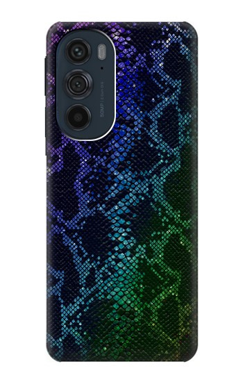 S3366 Rainbow Python Skin Graphic Print Hülle Schutzhülle Taschen für Motorola Edge 30 Pro