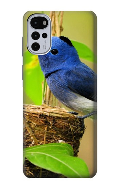 S3839 Bluebird of Happiness Blue Bird Hülle Schutzhülle Taschen für Motorola Moto G22
