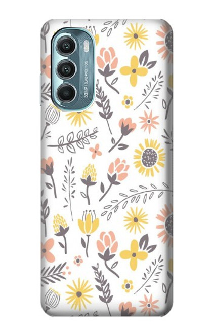 S2354 Pastel Flowers Pattern Hülle Schutzhülle Taschen für Motorola Moto G Stylus 5G (2022)