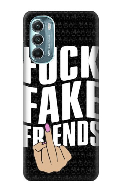 S3598 Middle Finger Fuck Fake Friend Hülle Schutzhülle Taschen für Motorola Moto G Stylus 5G (2022)