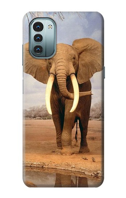 S0310 African Elephant Hülle Schutzhülle Taschen für Nokia G11, G21