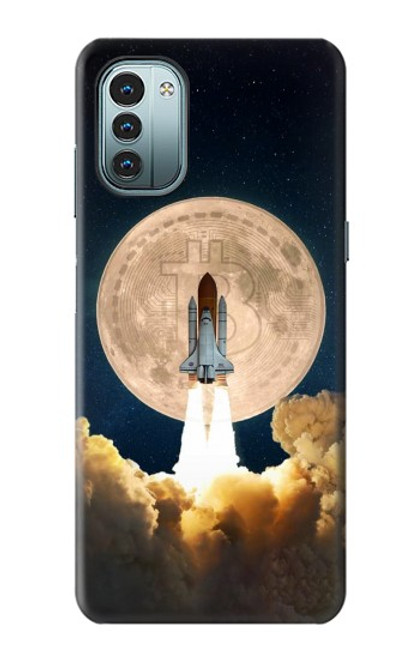S3859 Bitcoin to the Moon Hülle Schutzhülle Taschen für Nokia G11, G21